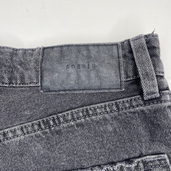 H&M Button Fly Denim Cutoff Distressed Shorts Summer Grunge Festival Size 6 - Picture 4 of 11